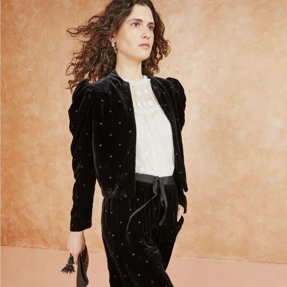 Ulla Johnson - Orleans Velvet Blazer - Jet / Black - Size 4/ small - Picture 5 of 7